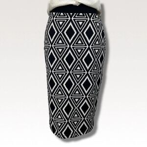 Bobeau Geometric Print Pencil Skirt Women’s Size Small
